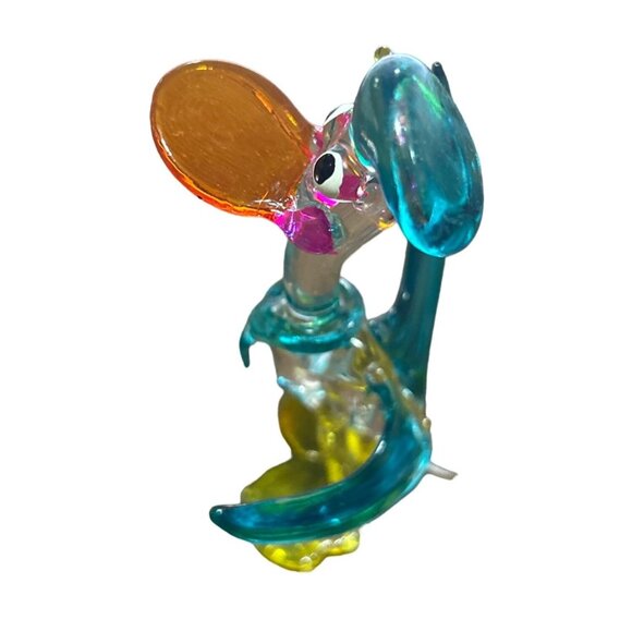 Glass Duck Figurine With Multicolor Beak & Feet - Picture 3 of 7